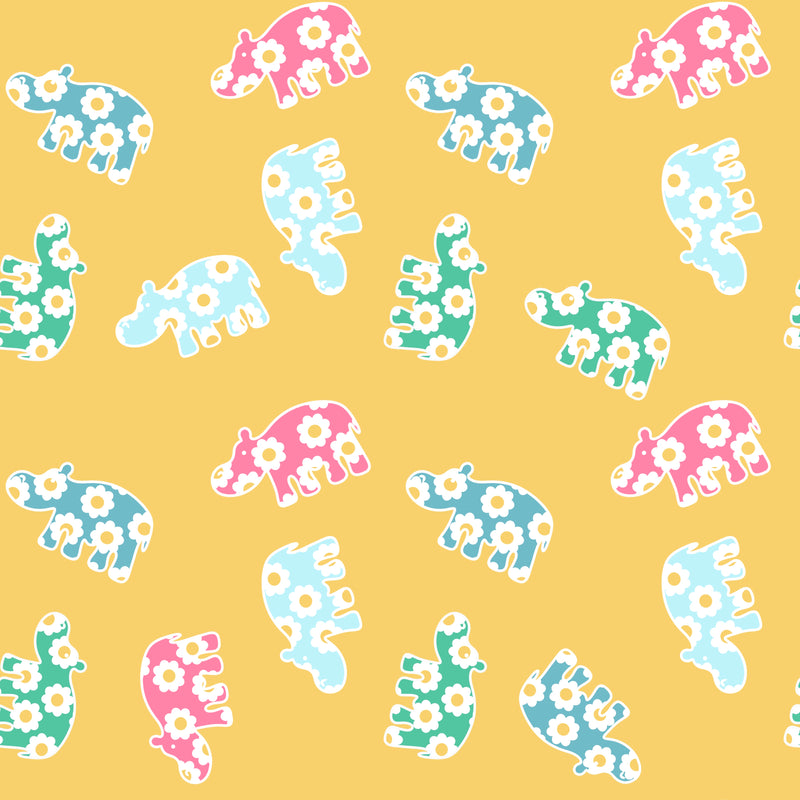 Fancy Flower Hippos - Sunny Side Up Collection